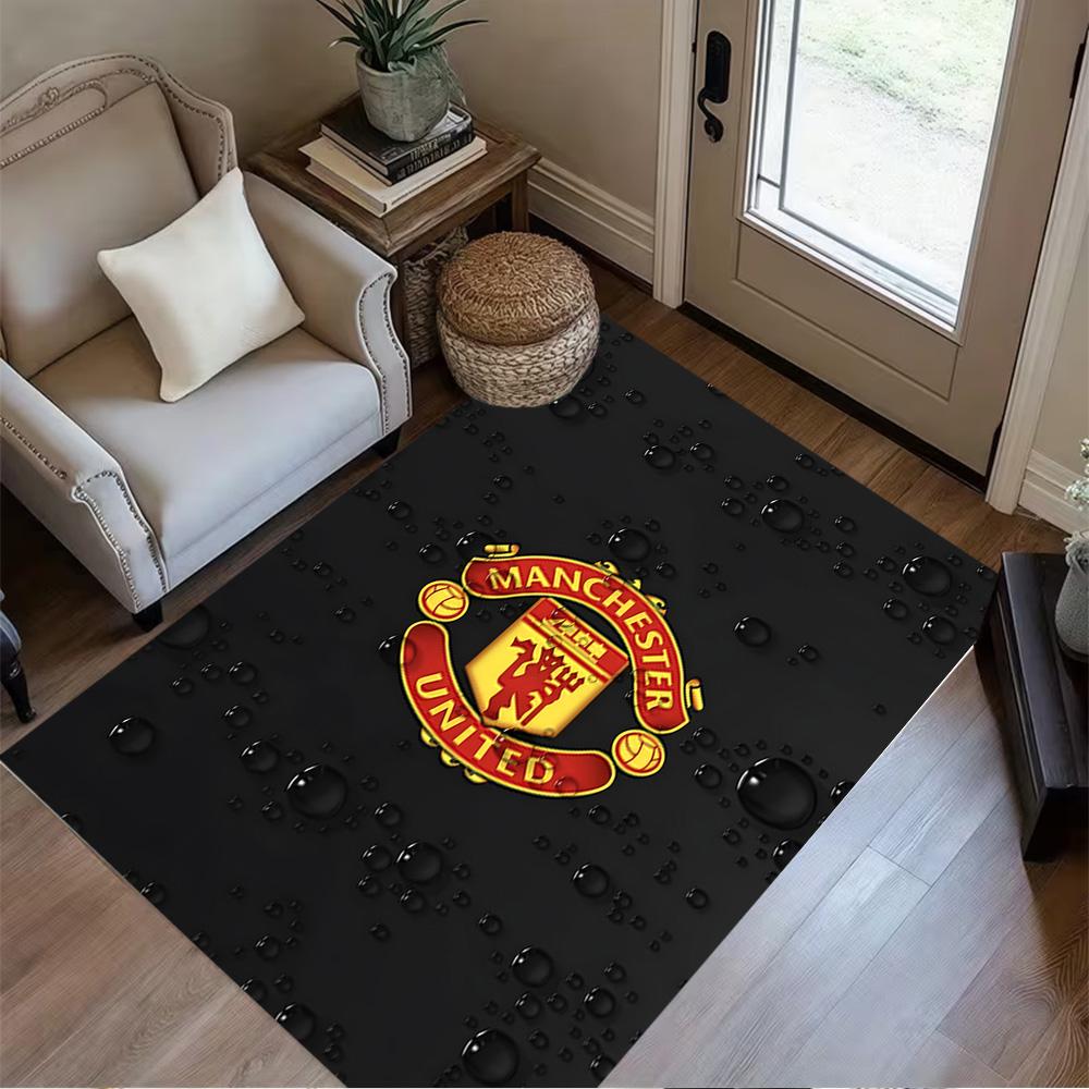 Manchester United: Fire Glory Floor Mat Perfect for Dormitory Decorate room Study room Game Room Anti-slip Rug Decorate Offices Best for Christmas