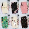 For Samsung Galaxy S23 S22 S21 S20 + Ultra Note 10 20 Lite Cute Love Heart Square Liquid Silicone Back Cover For Samsung GalaxyS22 Phone Bumper