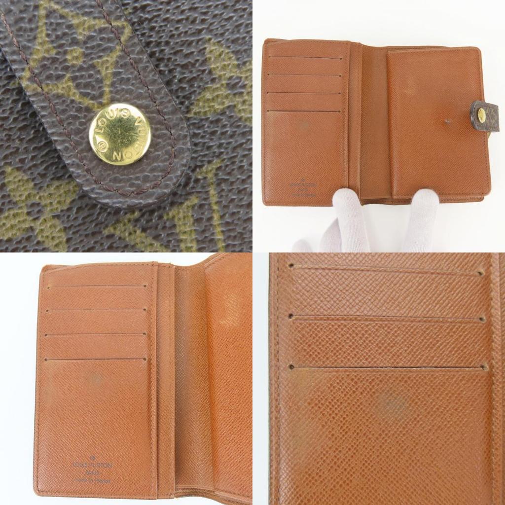 Used LOUIS VUITTON Bifold Wallet Portonet Bie Vienova M61663 Monogram Brown Gamaguchi