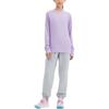 900 Серия Теплая, Мягкая и Удобная Футболка с Длинным Рукавом Фиолетовая Подростковая