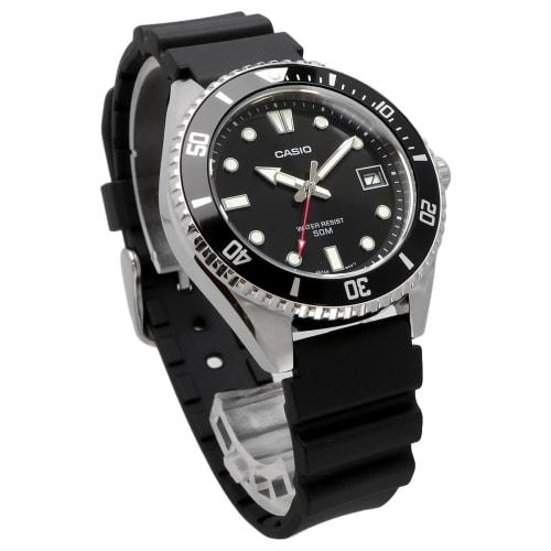 Casio CASIO Standard Analog Watch MDV-10-1A1V Boys Women Girls Black Bezel Urethane Band Overseas Model