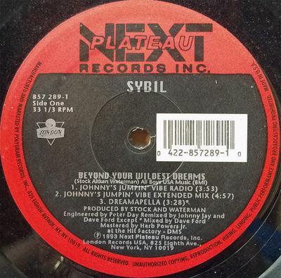 12-дюймовая пластинка SYBIL - Beyond Your Wildest Dreams 8572891 Next Plateau Re 1993 США Танцевальная и электронная музыка Б/у