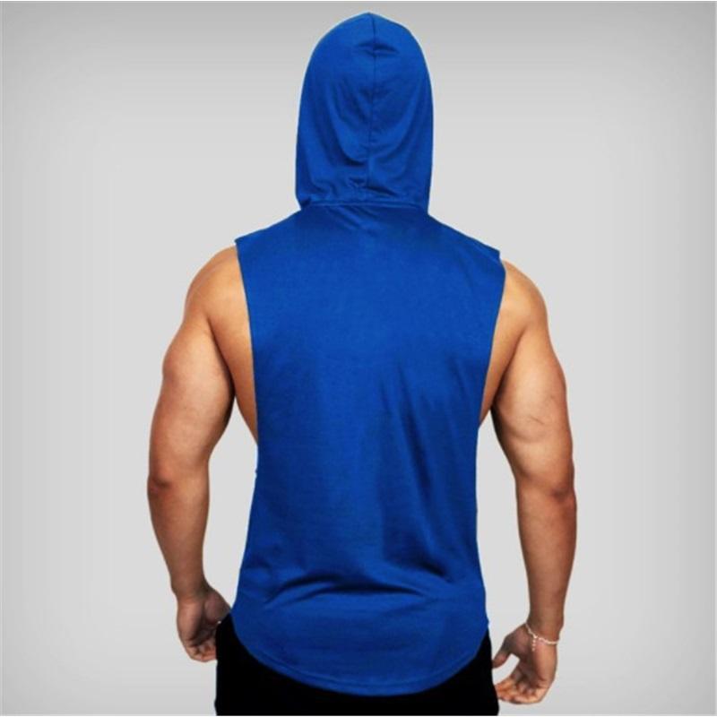  Мужские майки без рукавов с капюшоном для фитнеса, толстовки с капюшоном, жилеты для бодибилдинга, спортивная одежда для спортзала, тренировки  