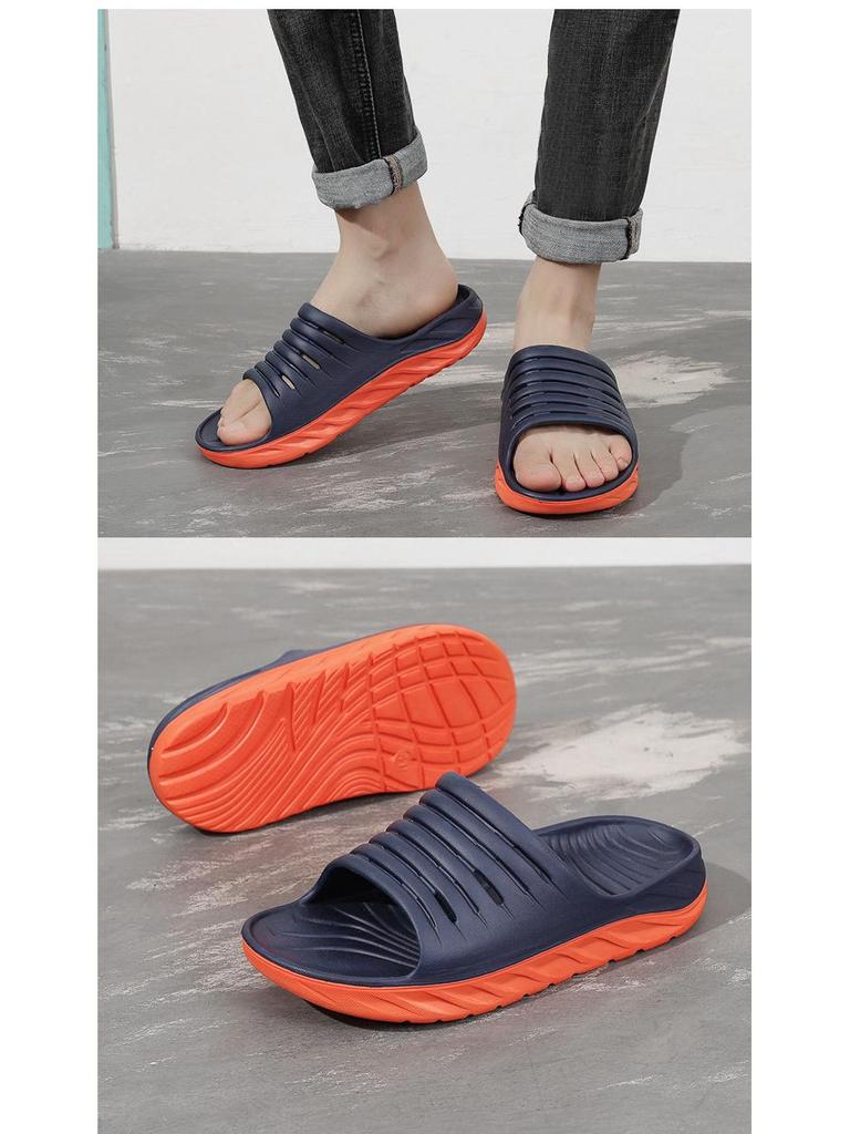 Plus Size Arch Support Two-Color Men's Non-Slip Thick Sole One-Strap Home Sandals