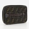 FENDI Folding vanity Pouch Zucca Brown Nylon canvas Women Used