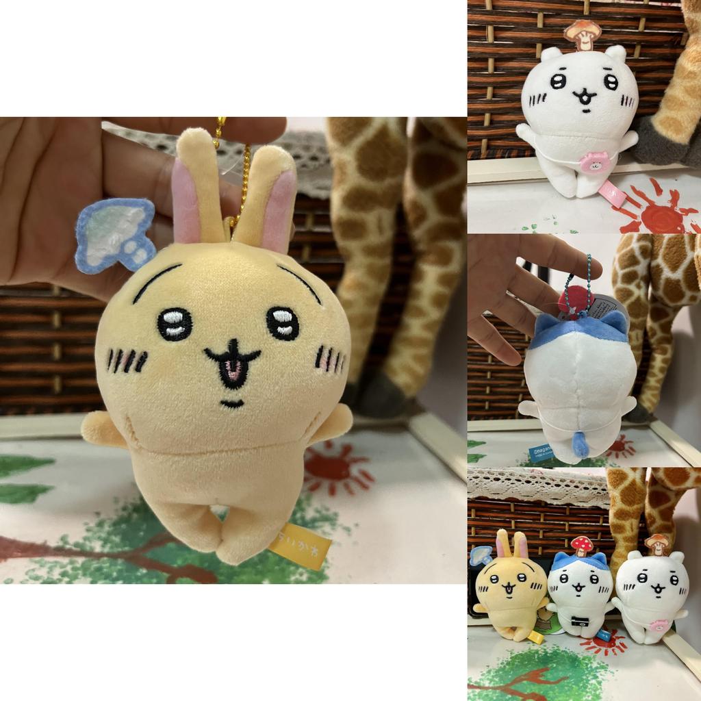 Японский мультяшный плюшевый брелок Chiikawa из короткого плюша для украшения рюкзака девочки