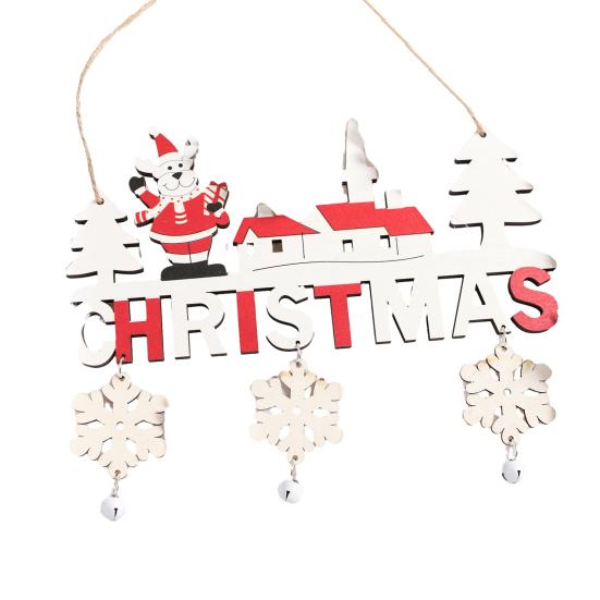 Christmas Wood Door Elk Outdoor Sign Santa Gnome Snowman Indoor Decoration Front Door Wall Hanging