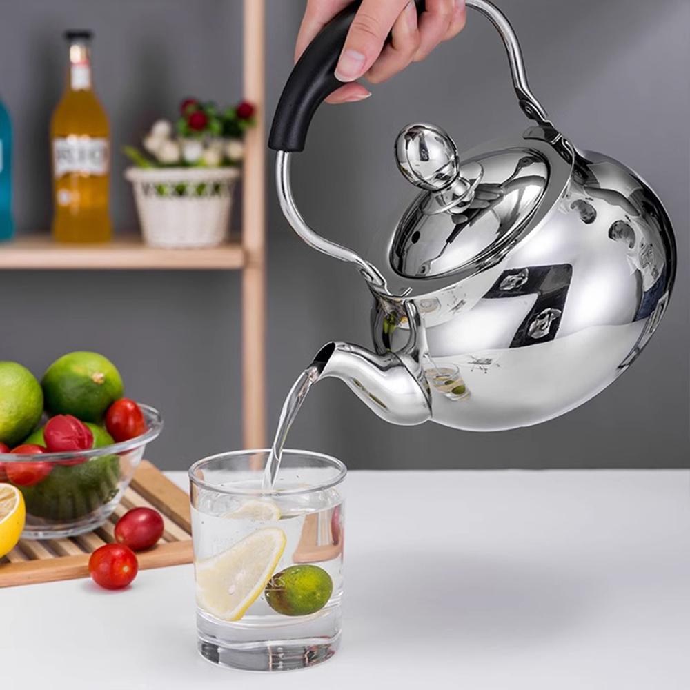 Чайник из нержавеющей стали 304, домашний чайник для заваривания чая с фильтром, утолщенный чайник для кипячения воды в форме барабана, 1,5 л/2,0 л/2,5 л