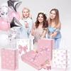 5/10Pcs Pink Bow Paper Gift Bags Candy Snack Treat Bag Kids Girls Birthday Party Supplies Baby Shower Decoration Gift Packaging