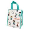 Onishi Ken PEANUTS Lunch Bag, Square Medium, IVORY, Lunch Series, BE HAPPY SLL-2501
