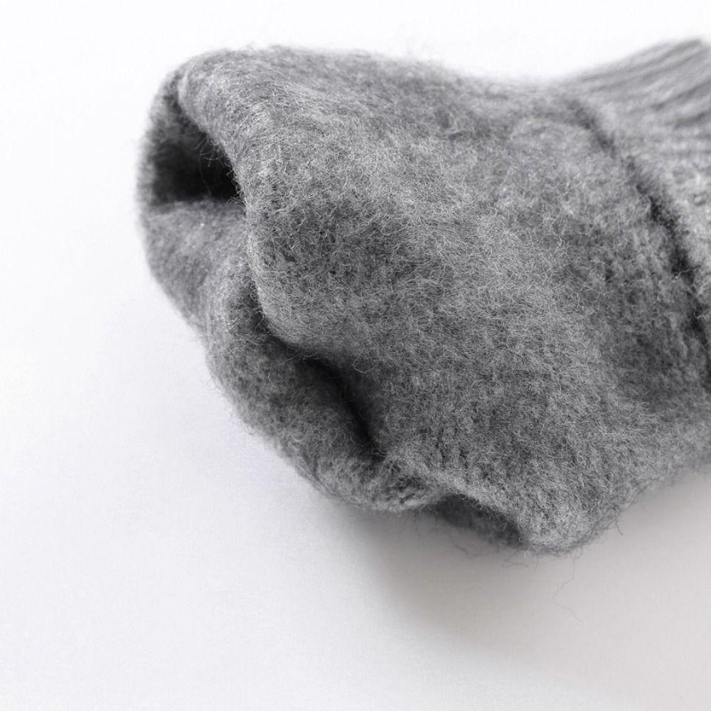 Cold-proof Knitted Gloves Thickened Finger Separated Warm Gloves Cute Winter Gloves Autumn Winter