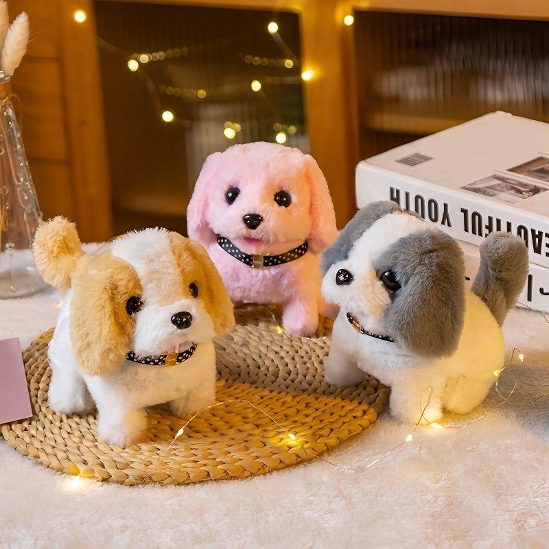 1Pcs Child Friendly Leashed Puppy Doll, Electronic Barking and Walking Plush Toy as Gift