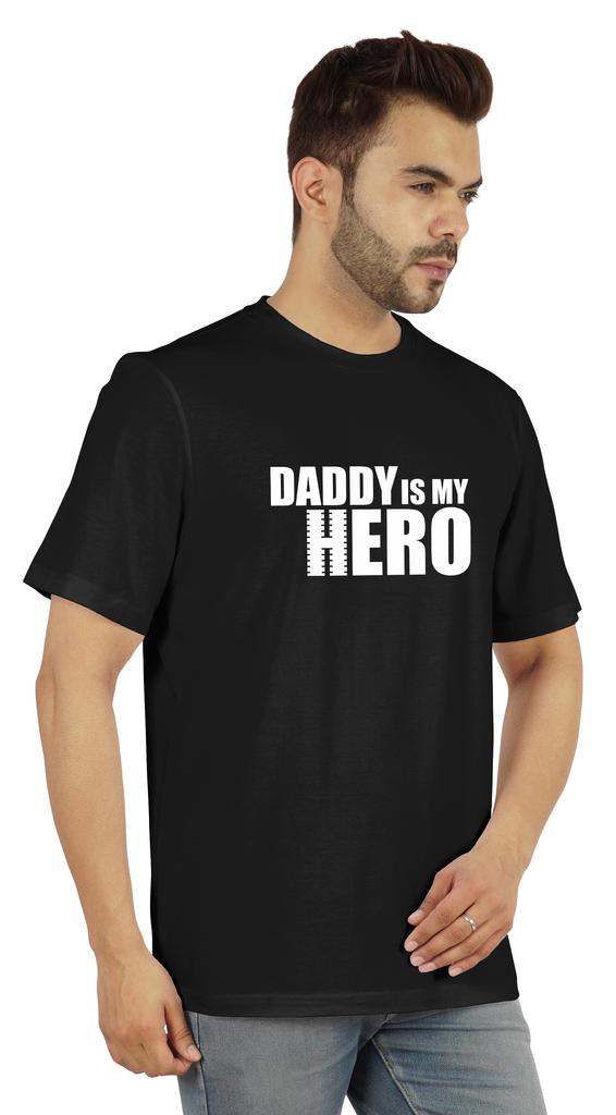 Inkmeso Футболка с графическим принтом для мужчин Футболка Daddy Is My Hero Футболка из джерси Футболка ко Дню отца