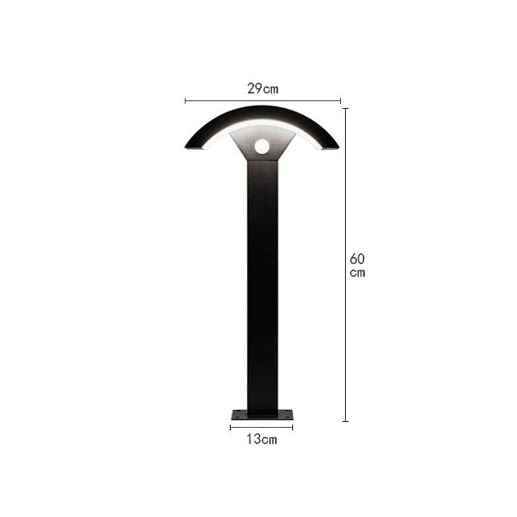 Thrisdar 60 см уличный PIR датчик движения свет для дорожек алюминиевые газонные лампы вилла ландшафтные колонны светильники