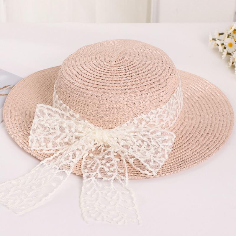 Кружевная шляпа из соломы-твигги, пляжная шляпа от солнца, плетеная пляжная шляпа от солнца, атмосферная соломенная шляпа