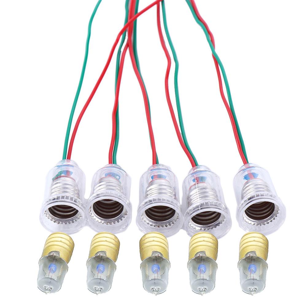 V for Small Bulb with 20cm Wire E10 Lamp Base Light Adapter E10 Lamp Holder Lighting Accessories