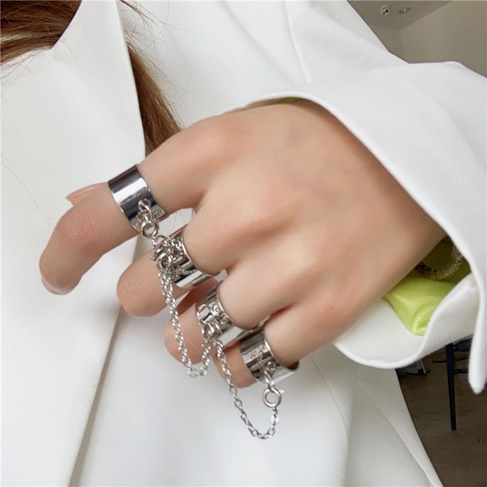 Multi-layer Thumb Ring Adjustable Chain Opening Ring Finger Ring Party Jewelry Fashion Accessories