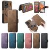 For Magsafe Flip Leather Cover For Huawei Pura 70 Pro Honor 200 Lite 100 90 70 Removable Magnetic Wallet Card Holder Phone Case