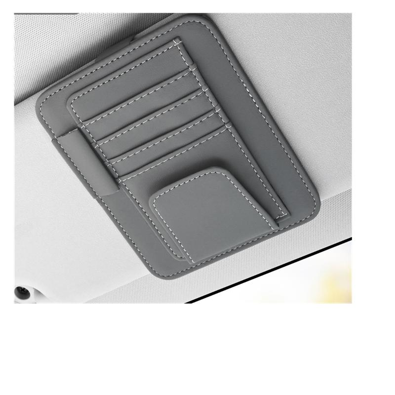 Car Visor Organizer Multi-Pocket Pouch Bag Scratch-resistant Auto Visor Holder Card Glasses Storage Holder