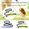 Reflective Leash Traction Rope Pet Dog Running Belt Elastic Hands Freely Jogging Pull Dog Leash Metal D-ring Leashes Harness