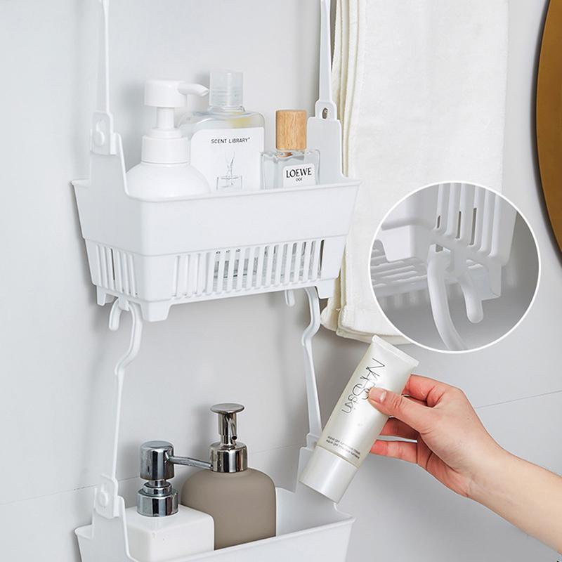 Корзина для хранения с крючком для подвешивания, органайзер для принадлежностей для душа, дома, кухни, ванной, туалета, многофункциональный контейнер