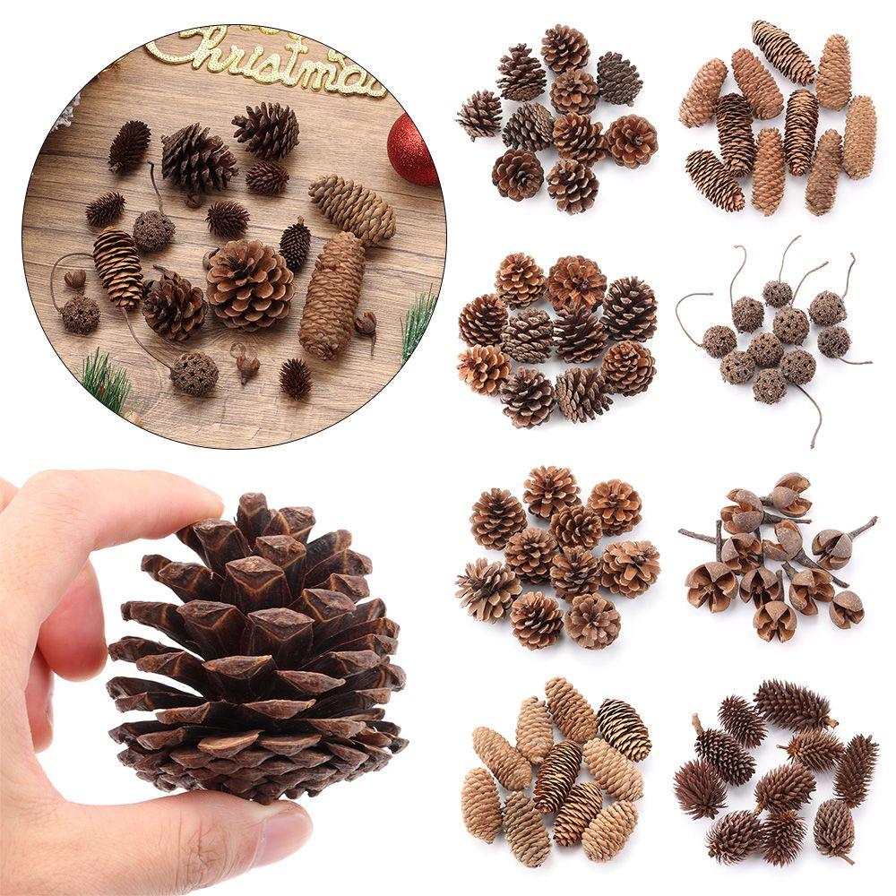 Вечерние DIY гирлянда реквизит для фотосессии свадебные шишки сушеные растения натуральные сосновые шишки украшения для рождественской елки
