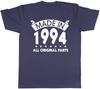 Made in 1994 All Original Parts Birthday Unisexs Short Sleeve TShirt