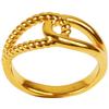 Chic Brass Gold Plated Twist Design Couple Ring Ideal For Fashion Forward Women
