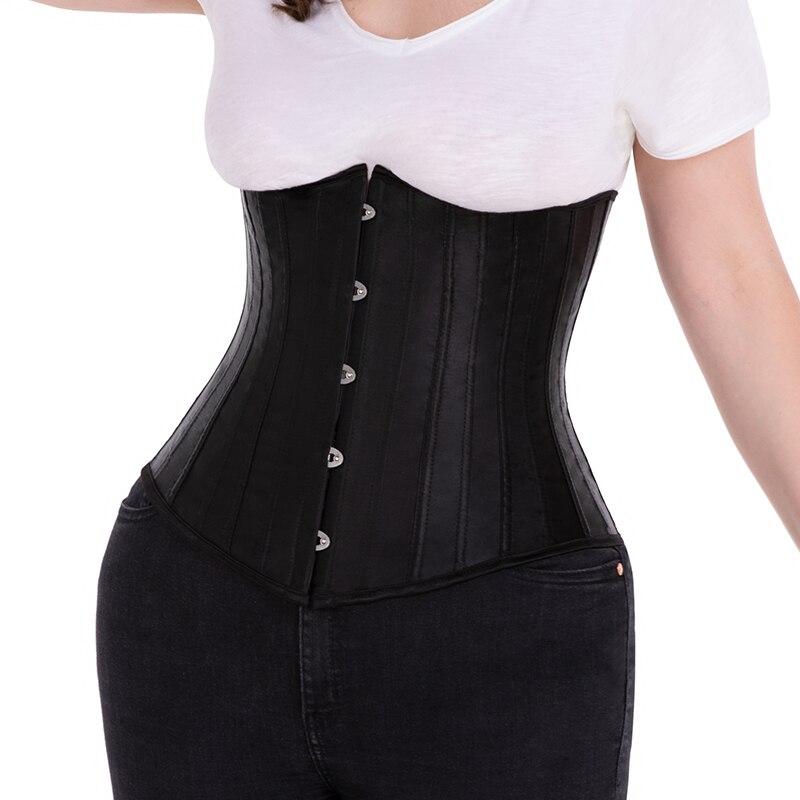 Бюстье и корсеты 24, корсет со стальными косточками, тренировочный корсет для талии, атласный корсет на шнуровке под грудью, парчовый корсет для похудения, формирователь тела