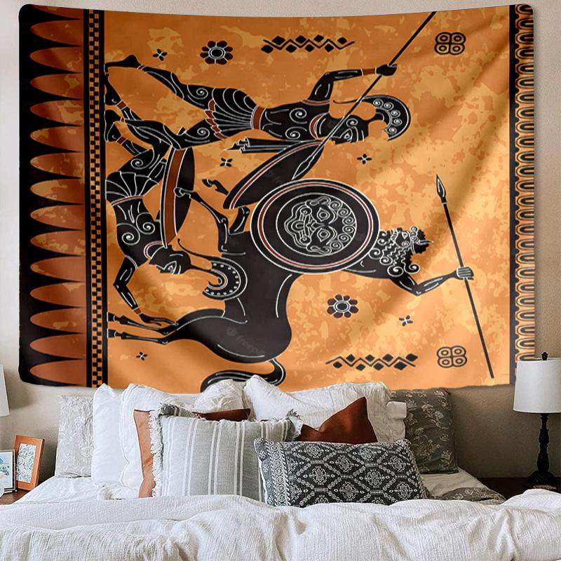 Greek Mythological Scene Printed Tapestry, Wall Hanging,Livingroom, dormitory, Large Wall Decor, Fabric Decor Fan Birthday Gifts