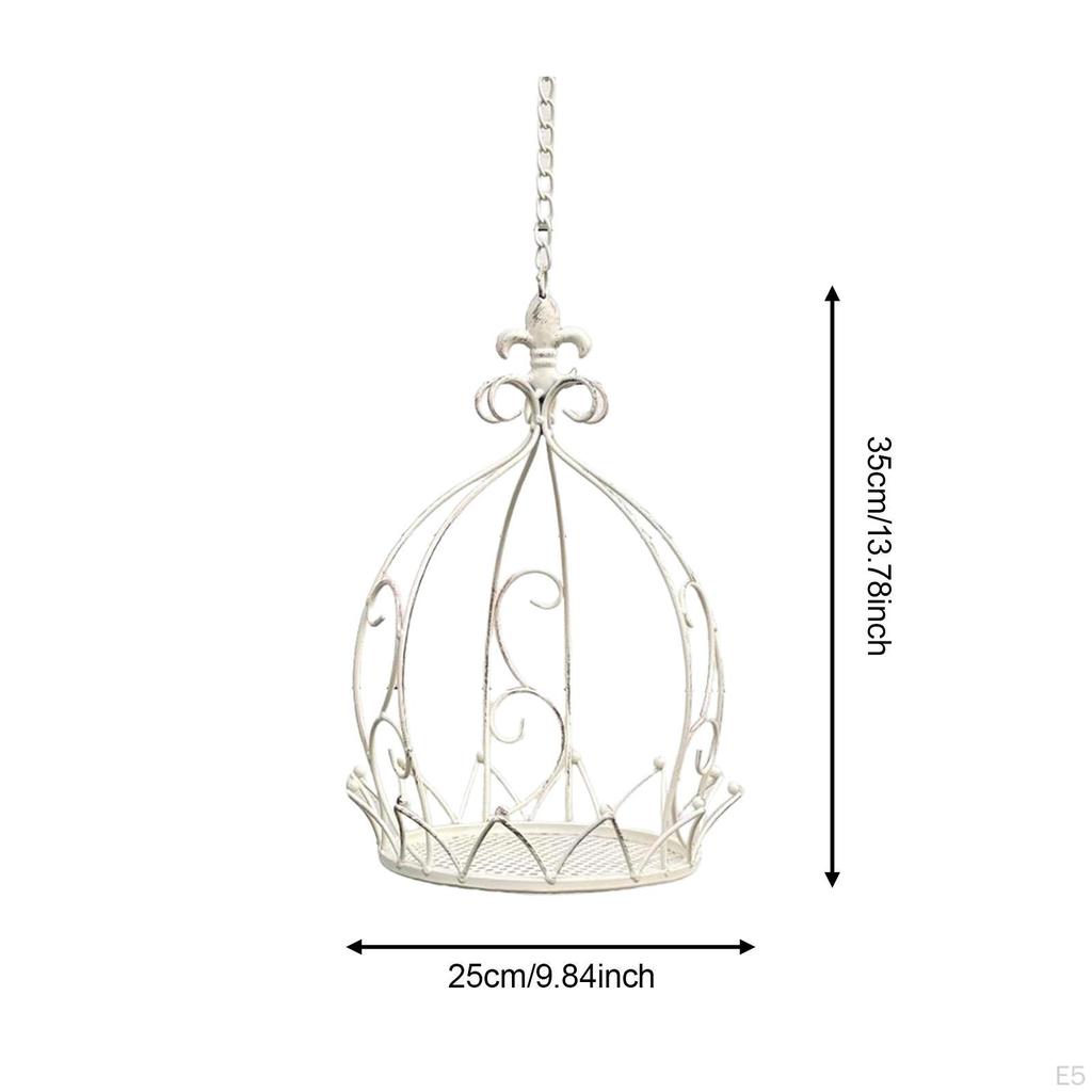 Садовый декор Подвесной держатель для кашпо в форме короны 25x35см Многоцелевые аксессуары Прочный цветок