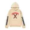 Mens Oversized Hooded Sweatshirt With Cigar Print Winter Fleece Lined Cotton Blend Casual Pullover