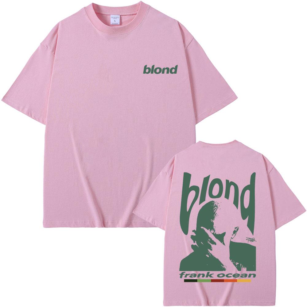 Rapper Frank Graphic T-shirts Hip Hop Ocean Album T Shirts Blond Fashion Oversized Men's Cotton Tshirt Male Vintage Streetwear