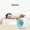 Creative Ball Alarm Clock Colorful Glow Digital Table Clock Snooze Electronic Clock With Temperature Humidity Calendar Display