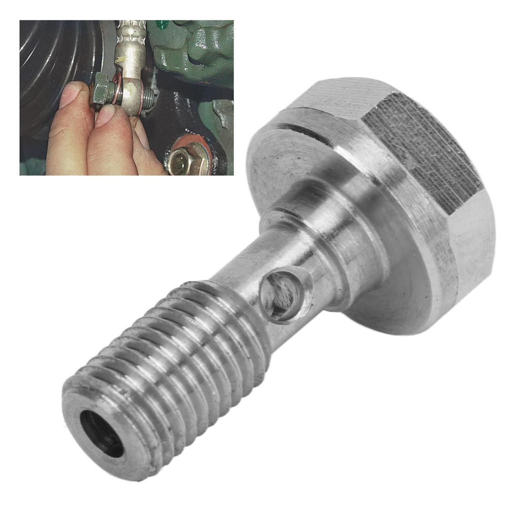 M8 X 1.0mm Banjo Bolt Seal Heat Resistant Heavy Duty Banjo Bolt Fitting with 2 Washers for Tubing Systems