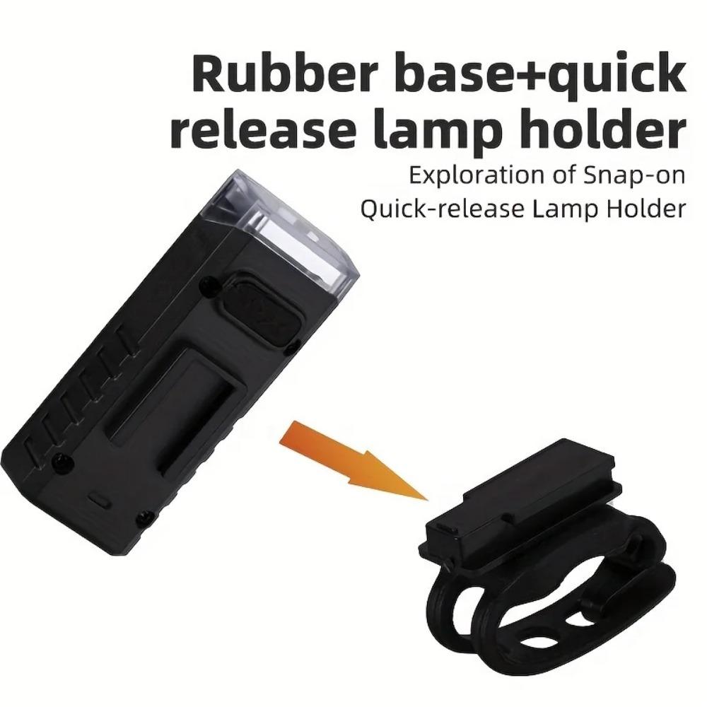 Светодиодная фара для велосипеда с USB-зарядкой - Высокая яркость, Простота установки, Материал ABS, Идеально подходит для ночной езды