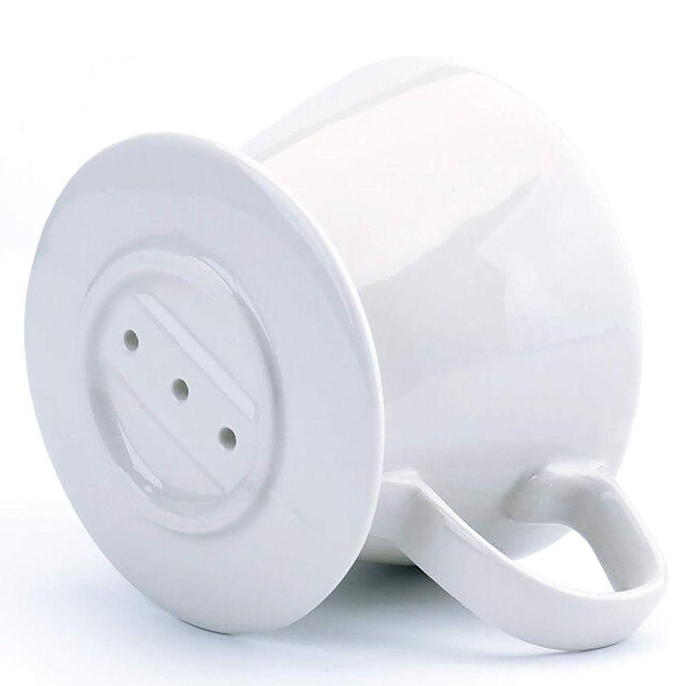 Flat Bottom Pour Over Coffee Filter Ceramic Cone Drip Holder Delicate Over Coffee Maker Travel