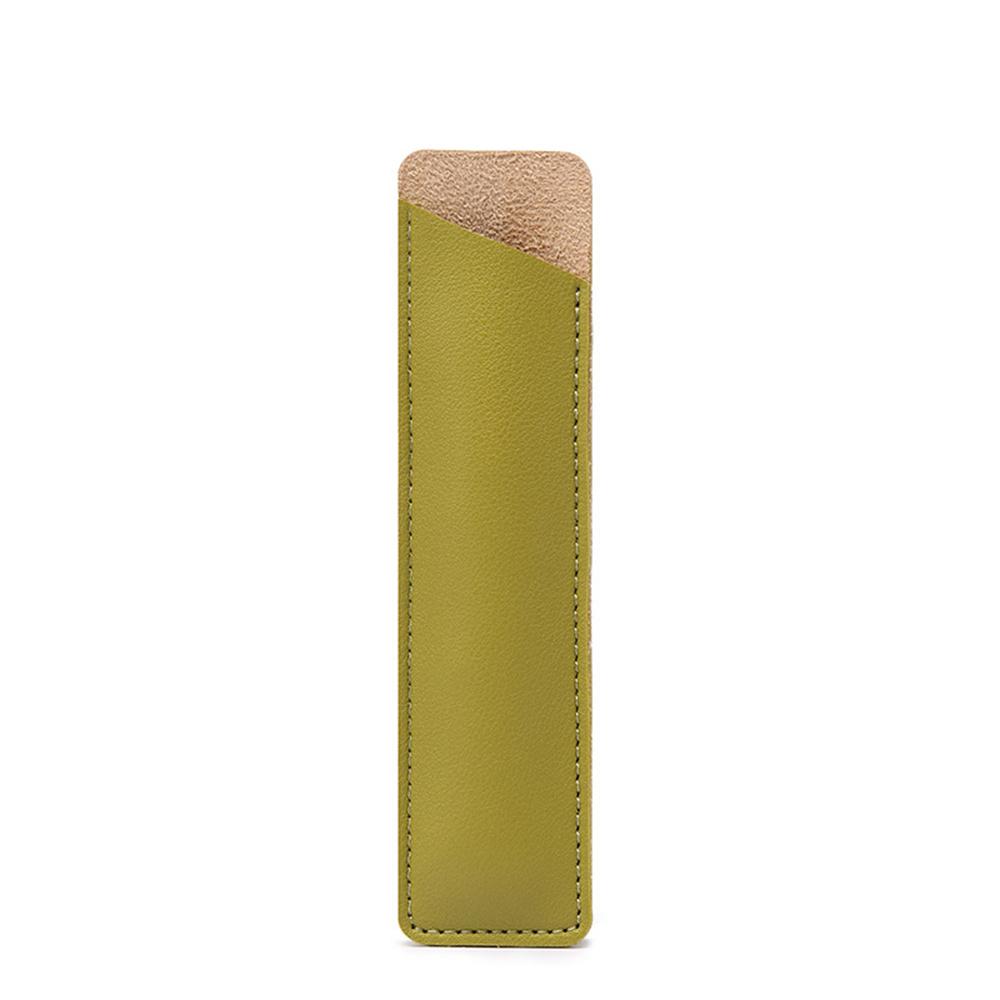 Pu Leather Pen Pencil Bag Pencil Holder Simple Pencil Case Pen Protective Bag Handmade Pen Sleeve Stationery Storage Pouch
