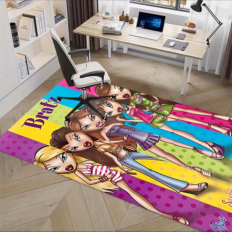 1 шт. Ковер Bratz, Мода, Дружба, Офисный ковер, Мягкий полиэстер, Коврик для прихожей, Моющийся, Нескользящий, Машинная стирка