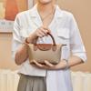 Spring and Summer Hand-held Leather Shoulder Bag Dumpling Bag Slanted Cross-women's Head Layer Leather Bag