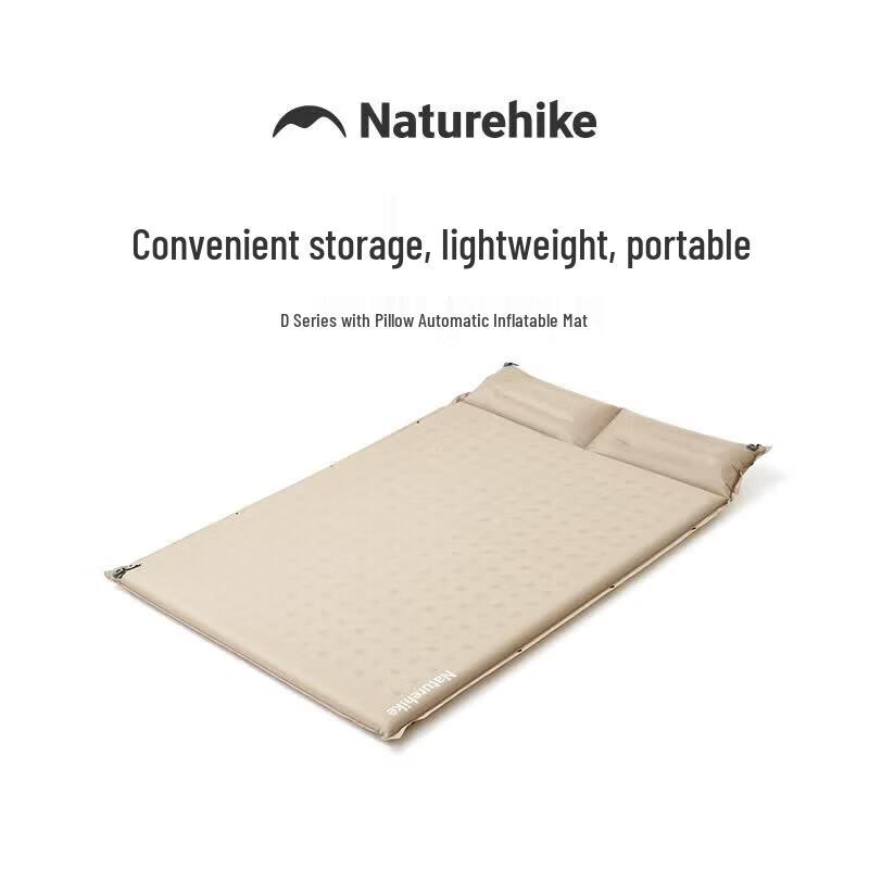 Самозадувающийся туристический коврик Naturehike серии D с подушкой