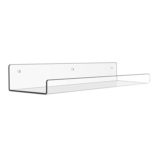 Акриловая плавающая полка, толстая, прочная, для офиса, гостиной, спальни, ванной, кухни, настенная полка для хранения, органайзер для дисплея