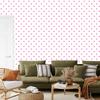 Hearts Wallpaper White and Powder Pink 50x1000