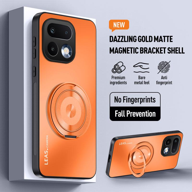 AG Матовый Магнитный Чехол для Realme 16 Pro Plus 360° Вращающийся Держатель-Кольцо Беспроводная Зарядка Жесткая Крышка для Realme 16Pro +