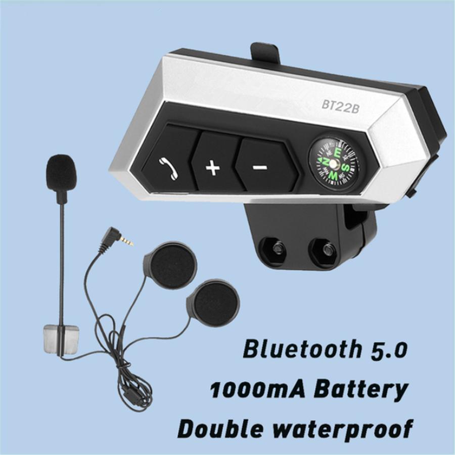 Мотоциклетная гарнитура для шлема, Bluetooth-приемник, беспроводные наушники для звонков в режиме громкой связи