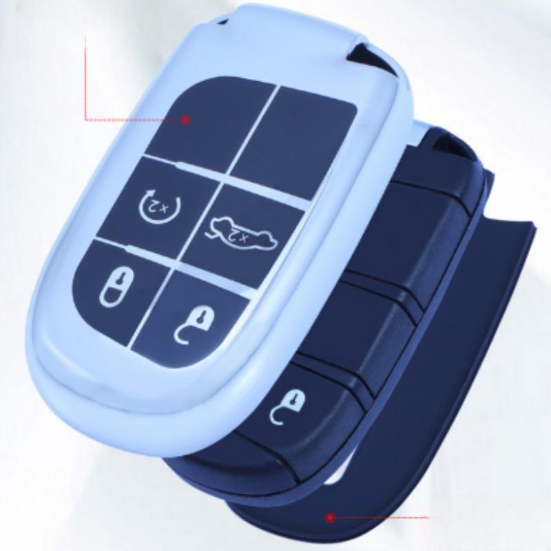 Автомобильный чехол для ключей с 5 кнопками, держатель для Jeep Renegade Compass Grand Cherokee для Chrysler 300C Wrangler Dodge Fiat, аксессуары