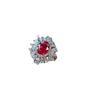 Jewelry Imitation Colored Treasure Ring, Retro Style Ring, Sparkling Diamond-Set Women'S Ring 8 * 10