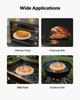 Pizza Stone, 381 mm Round Cordierite Pizza Stone, Extra Large Baking-Stone with Aluminum Peel, 17 mm Thickness Heat-Resistant Cooking Cordierite, for