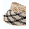 Daks Brown Check Knit Packable Sun Cap Dd Metal Decoration Dche6e257w2