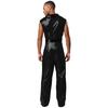 Retro 1920s Disco Outfit for Men M-3XL Metallic Shiny Plaid V Neck Lapel Sleeveless Wide Leg Jumpsuit for Club Rave Stage